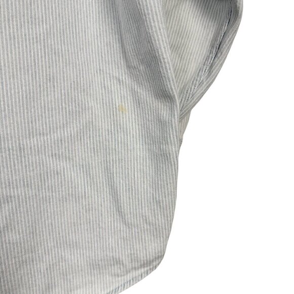 Vintage GAP Denim Blue Striped Button Down Shirt Cotton Large - Picture 9 of 9